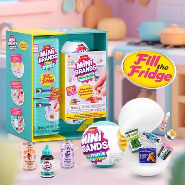 ZURU Mini Brands Kühlschrank-Überraschungsbox, Essensset, Spielzeug - Bild 1