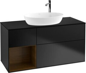 V&B Waschtischunterschrank Finion Wandbeleuchtung in Blau lackiert, Breite: 120 cm, Tiefe: 50,1 cm, Höhe: 50,1 cm - Bild 1