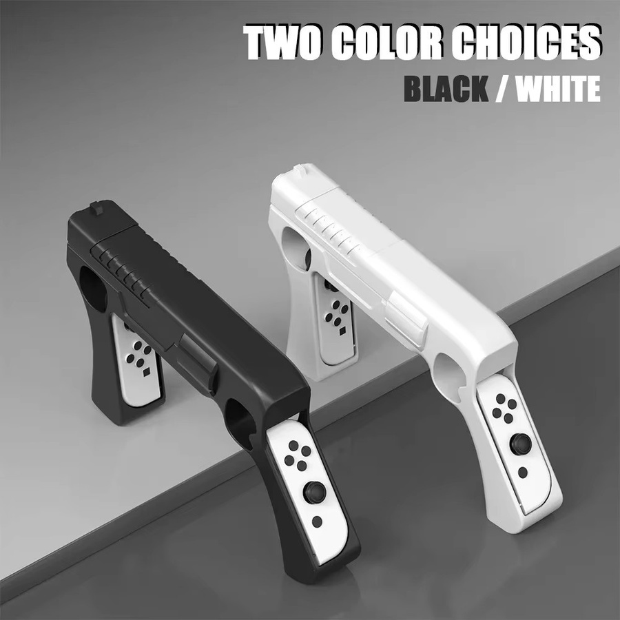 Schießspiel-Griffhalterung für Nintendo Switch OLED mit Somatosensorischer Pistole in Weiß - Bild 4