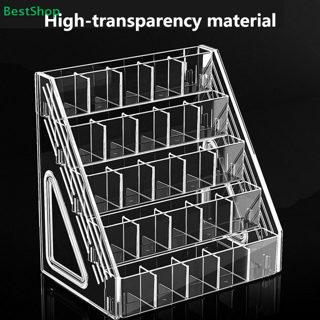 HNKMP Hochtransparenter Acryl-Make-up-Organizer mit 5 Etagen für Lippenstifte und Schönheitsprodukte in Transparent und Multicolour - Bild 1