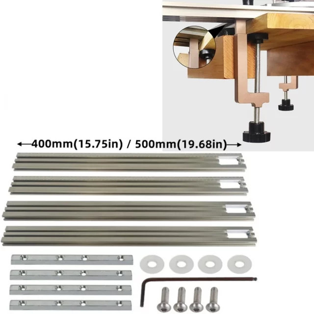 JIGHOLE Multifunktions-Werkzeug für Führungsführungen mit verstellbarer Rückseite, Schneidmaschinen-Fräsrillen-Gravurschienen-Hilfswerkzeug in Silber - Bild 1
