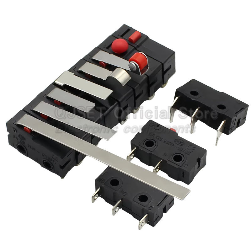 5 Stück KW12 Reise-Endschalter Mikroschalter Set mit Griff, 5A 125V/250V, KW11-3Z-2, KW12-N 2Pin/3Pin, KW12-A 1NO/1NC - Bild 3
