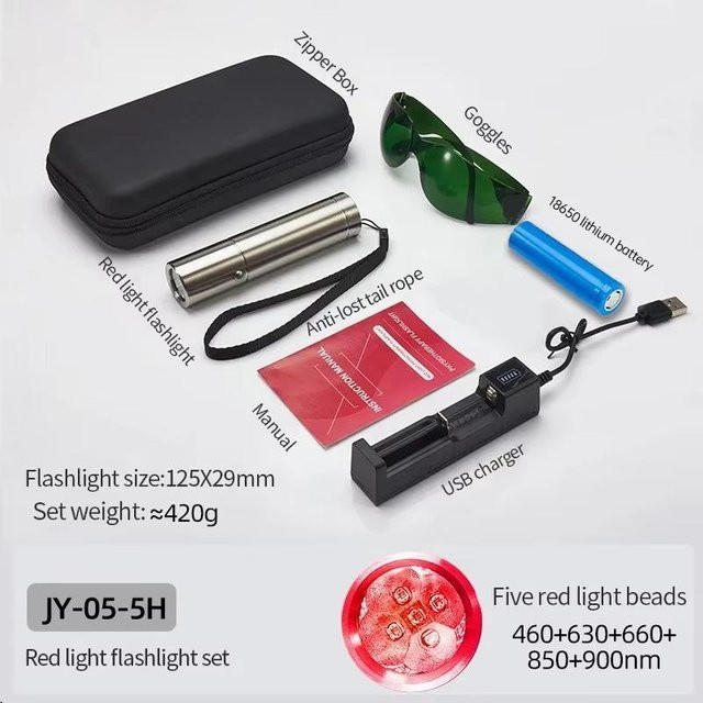 Binchi Health Electronics Rotlichttherapie-Stabgerät, Silber, Unisex - Bild 1