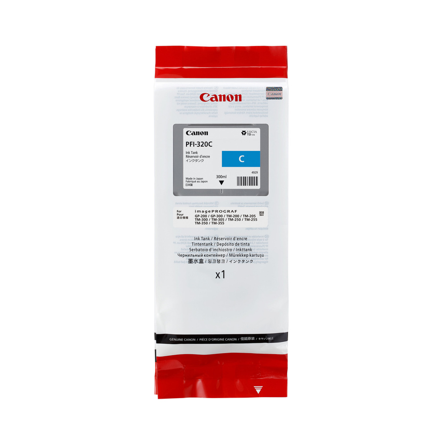 Canon PFI-320C Original Tintenbehälter Cyan 300 ml für imagePROGRAF TM-200, TM-205, TM-300, TM-305 - Bild 3
