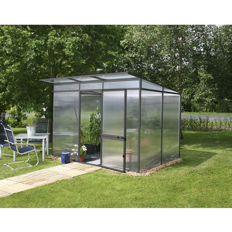 KGT Gewächshaus Linea in Silber mit 2,6 m² Fläche und 10 mm HKP - Bild 6