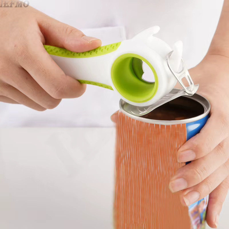 IEFMO 5-in-1 Sicherheitsöffner aus Kunststoff für Dosen, Flaschen und Gläser, kompaktes Küchenwerkzeug für Camping und Reisen - Bild 5