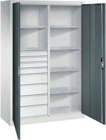 C+P Werkzeugschrank Acurado mit Schubladen und Türen, Grau/Anthrazit, B/T/H: 195 x 120 x 50 cm - Bild 1