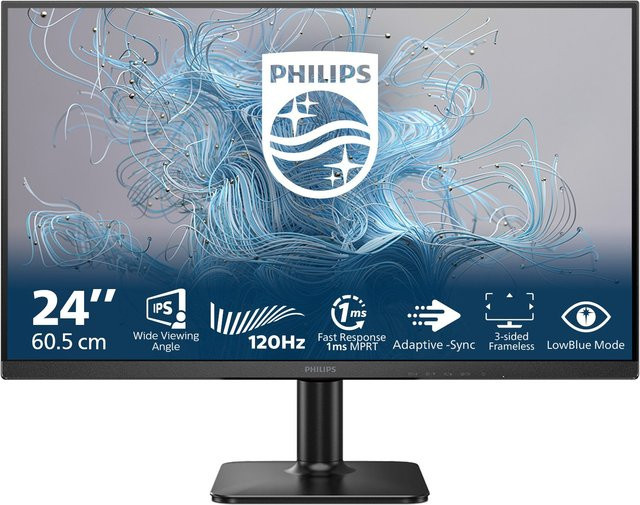 Philips 1000 Series 24E2N1110/00 LED-Monitor Schwarz, 24 Zoll Widescreen Full HD IPS mit HDMI - Bild 1