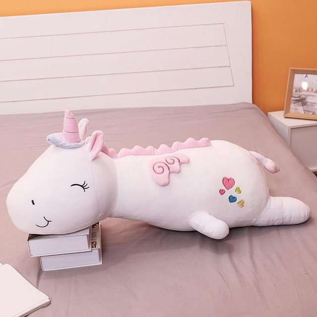 Yiran Health & Beauty Einhorn Plüschtier, leuchtendes LED-Licht, Weiß - Bild 1
