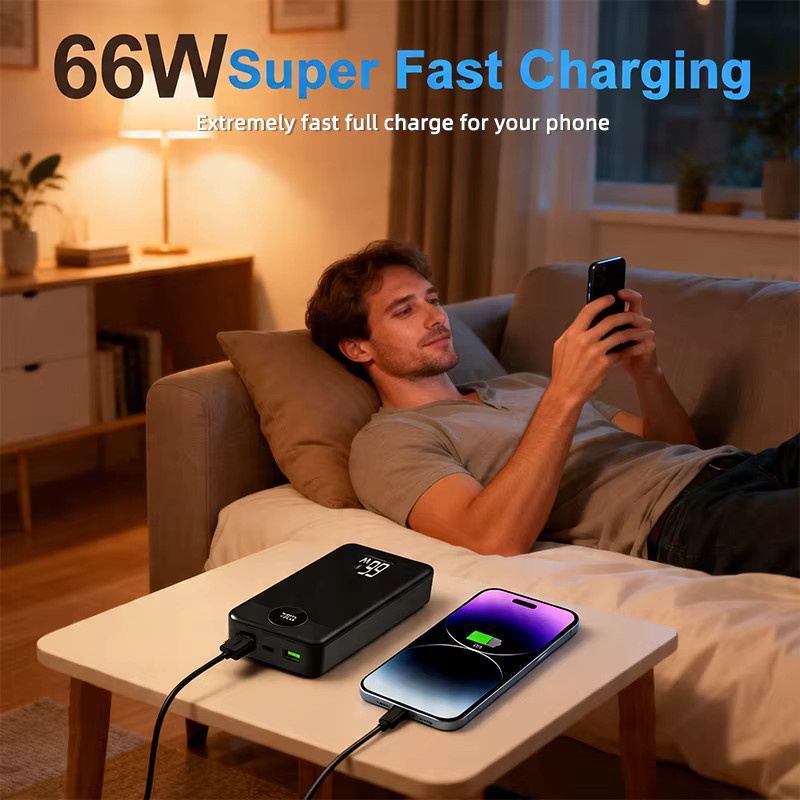 Cohana Powerbank 50000mAh mit 66W Superschnellladefunktion in Schwarz für iOS und Android - Bild 8