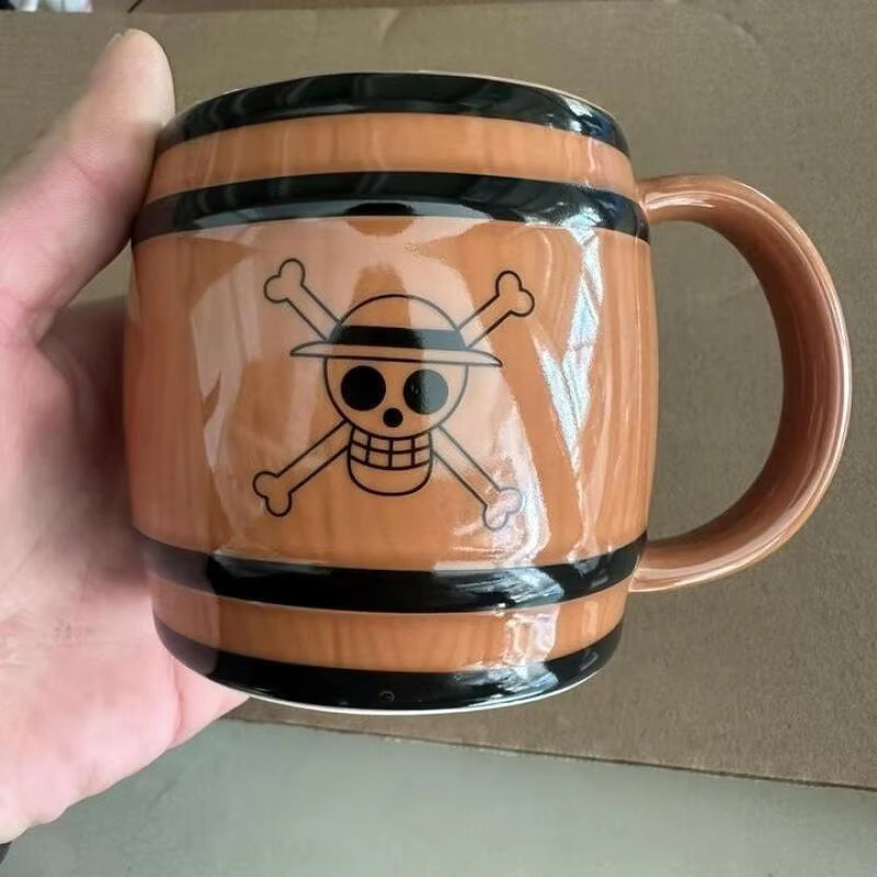 Bandai One Piece Strohhut Flotte Barrel Becher, Keramik Tasse, Cartoon Luffy Becher, Kaffeetasse - Bild 4
