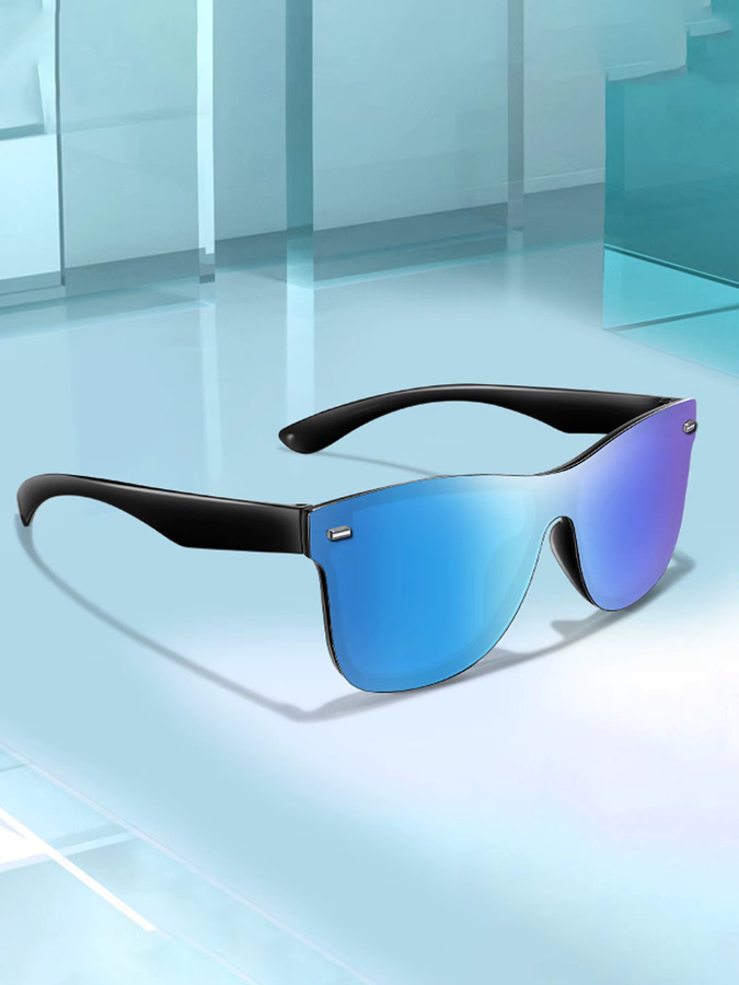 TAMWY Sonnenbrille, randlos, Unisex, blau, Kunststoff - Bild 2