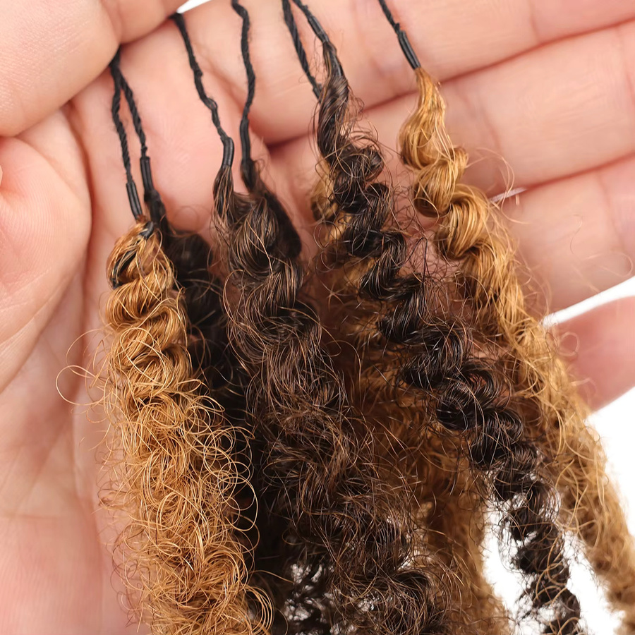 Doralia Afro Kinky Flechthaare, Lockige Haarverlängerungen, Unisex - Bild 4