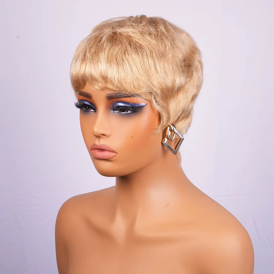 OYM HAIR Pixie-Schnitt-Perücke aus Echthaar, Damen - Bild 4