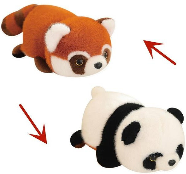 Bai Fen Bai Toys Wendbarer Panda zum Waschbären Plüschtier roter Panda - Bild 1