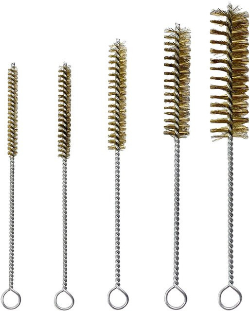 Homyl Rohrreiniger-Bürste mit Kupferborsten in Gold, flexible Mehrzweck-Metalldrahtbürste für Waschbecken und Sanitär, Länge: 20,0 cm - Bild 1