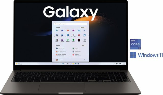 Samsung Galaxy Book3 Notebook in Graphit mit 15,6 Zoll Full HD Display, Intel Core i7, 16 GB RAM und 512 GB SSD, Windows 11 - Bild 1