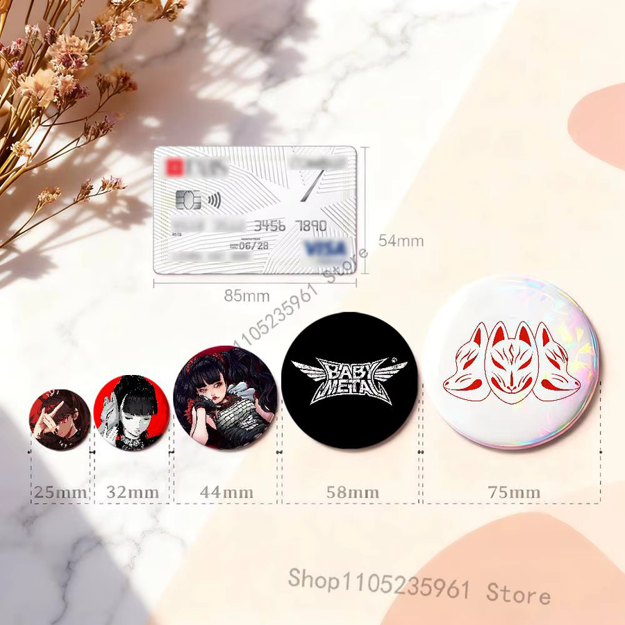 B-Babymetal Brosche, Weißblech, Unisex - Bild 2