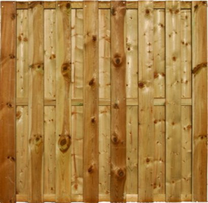 Holzzaun Sichtschutzzaun mit 15 Dielen, B/H: 180 x 180 cm - Bild 1