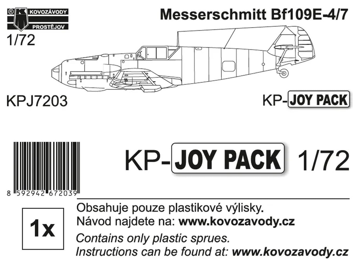 KP Models Messerschmitt Bf109E-4/7 Plastikmodellbausatz 1/72 Flugzeug - Bild 2
