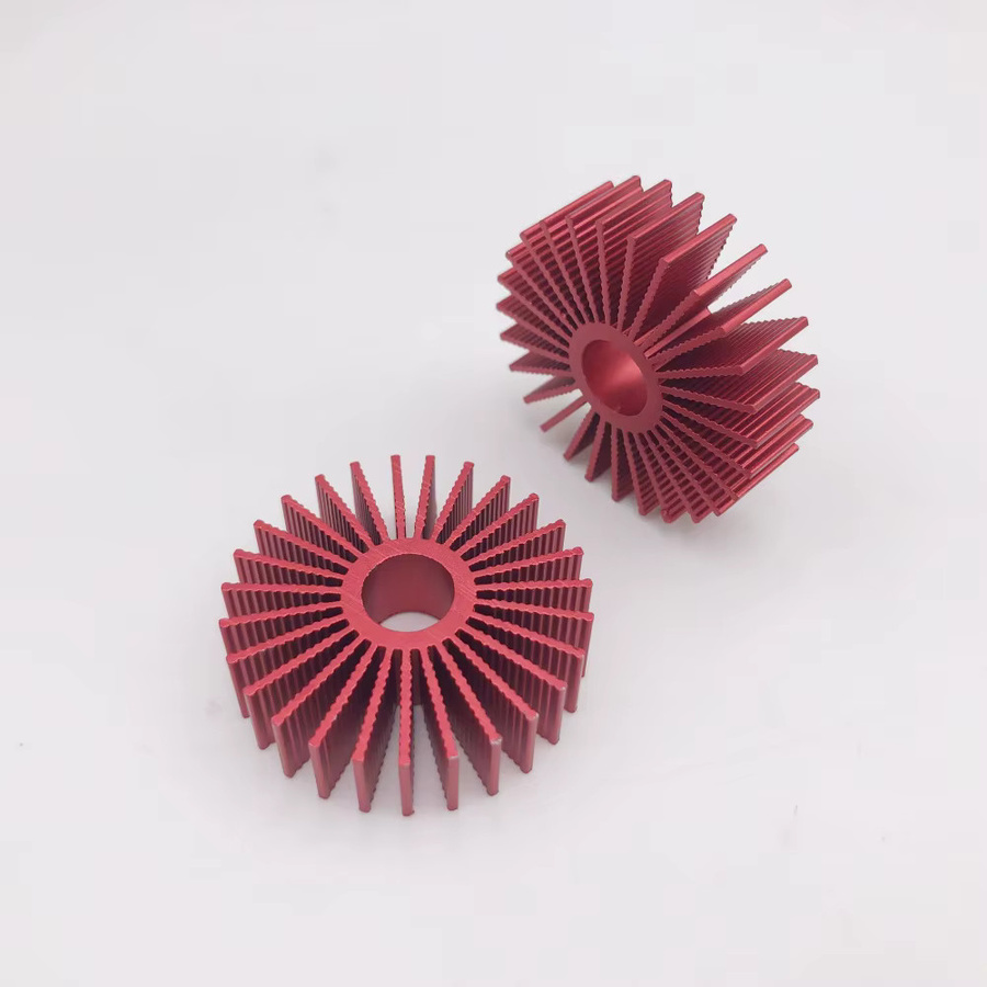 Funksor NEMA14 36 runder Pfannkuchen Stepper Motor für FDM 3D-Drucker mit Aluminium-Kühlkörper und Wärmeleitkleber in Silber oder Rot - Bild 1
