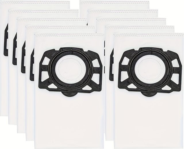 10er-Pack KFI 357 Staubsaugerbeutel für Karcher WD2 Plus, WD3 und SE4001 mit waschbaren Filtern für Nass- und Trockensauger in Weiß - Bild 1