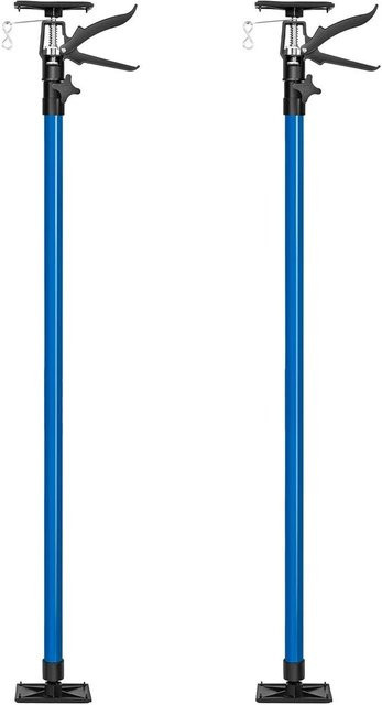 2er Set Tectake Teleskopstützen stufenlos höhenverstellbar, Farbe: Blau, B/T/H: 20 x 8 x 115 cm - Bild 1