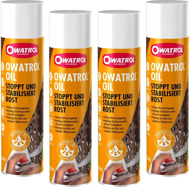 OWATROL OIL Rostschutz Spray als Grundierung für Metall und Kfz, 4 x 0,3 l - Bild 1