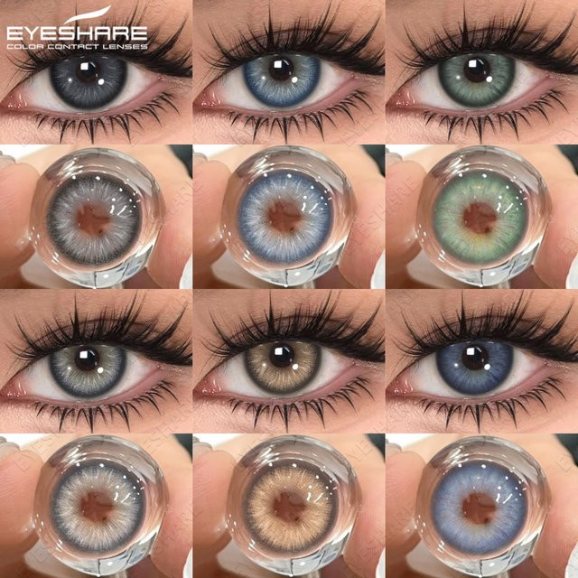 EYESHARE Kontaktlinsen, Blau, Grau-Braun, Grün, Unisex - Bild 1