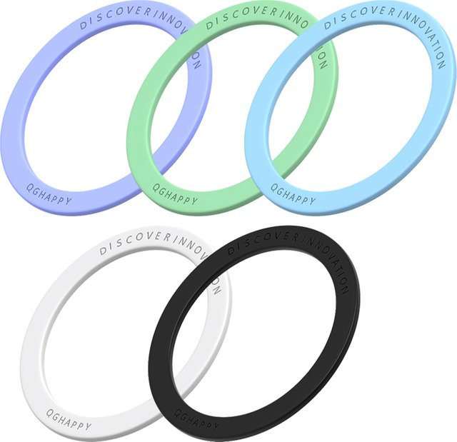 WSSHE Magnetischer Ring Aufkleber für MagSafe Drahtloses Laden und Auto-Telefonhalterung, Farbe: Weiß - Bild 1