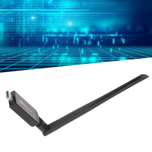 Aramox W50L Dual Band WiFi USB 3.0 Adapter RTL8812AU 1200M WLAN Netzwerkkarte in Schwarz - Bild 1