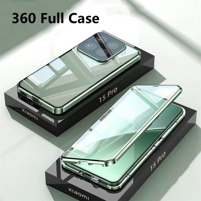 Xiaomi Magnetische 360 Grad Schutzhülle mit Temperierglas für Xiaomi 15T Pro, 14T, 13T und 15 Ultra Pro in Silber - Bild 5
