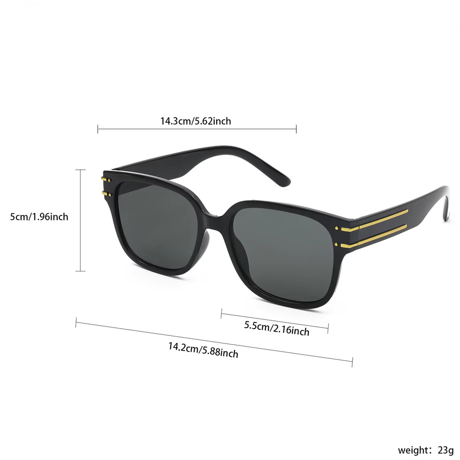 Sonnenbrille, quadratisch, Vollrand, Krokodil, multicolour, Unisex, Kunststoff - Bild 2