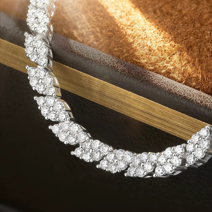 EWYA Moissanit-Tennis-Armband, 925 Silber, Diamant, Damen - Bild 2