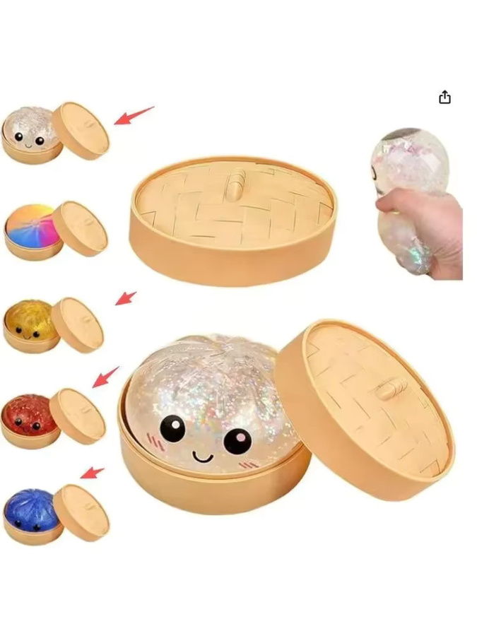 Beast Kingdom Glitzer-Dumplings, Sensorisches Quetschspielzeug, 9-teiliges Set - Bild 2