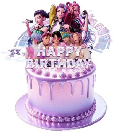 K-POP Musik Tanz Geburtstagsparty Deko Set in Pink mit Themenbanner, Kuchenaufsätzen und Spiralballons - Bild 1