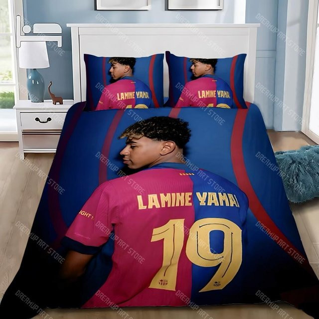 Bettwäscheset Fußballstars von Lodestar mit Bettbezug und Kissenbezug in Blau, Material Mikrofaser Polyester, B/H: 180 x 210 cm - Bild 1