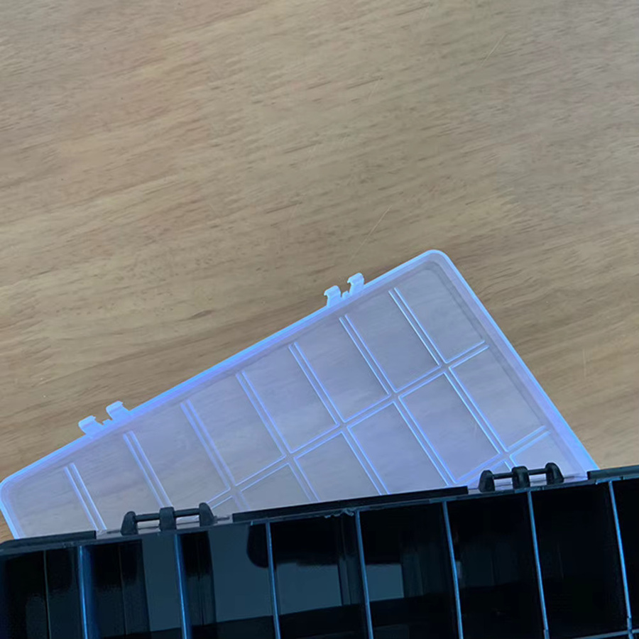 VIBRATITE Kunststoff-Aufbewahrungsbox mit 24 verstellbaren Fächern, transparent - Bild 6