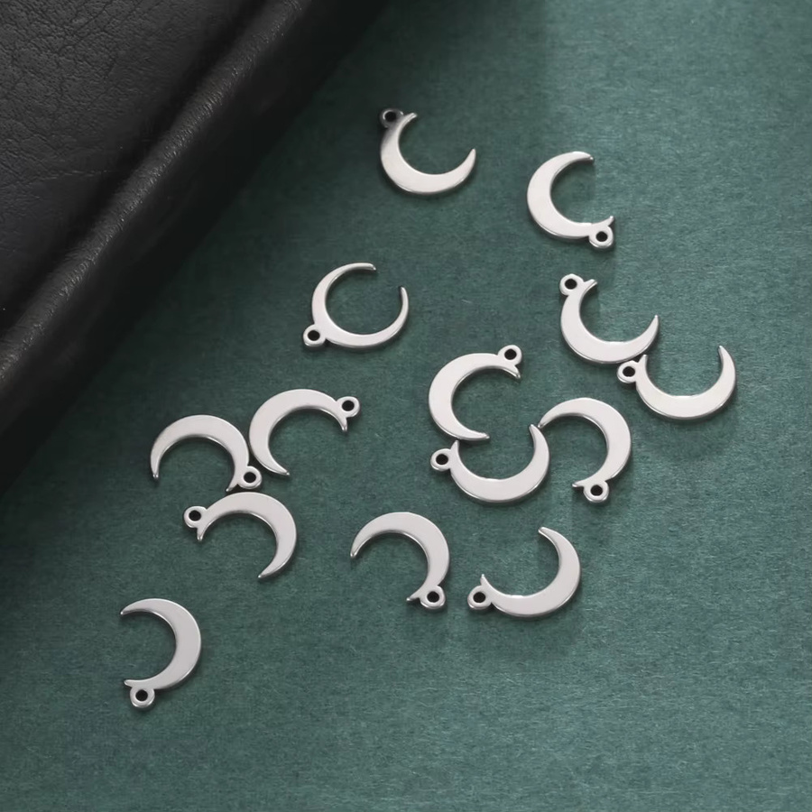 LIKGREAT Anhänger, Mond Pentagramm Stern, Edelstahl, Unisex - Bild 3
