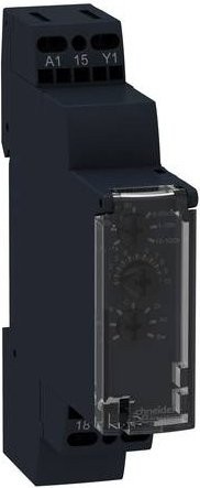 Schneider Electric RE17RMJU Elektronisches Zeitrelais für DIN-Schiene in Schwarz - Bild 1