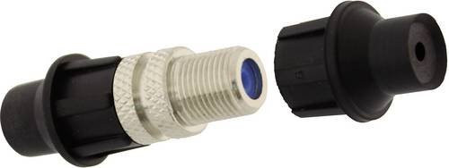 Telecom Security GC-HQ F-Verbinder mit Gewinde und F-Buchse, Schwarz, für 7mm Kabel-Durchmesser - Bild 1