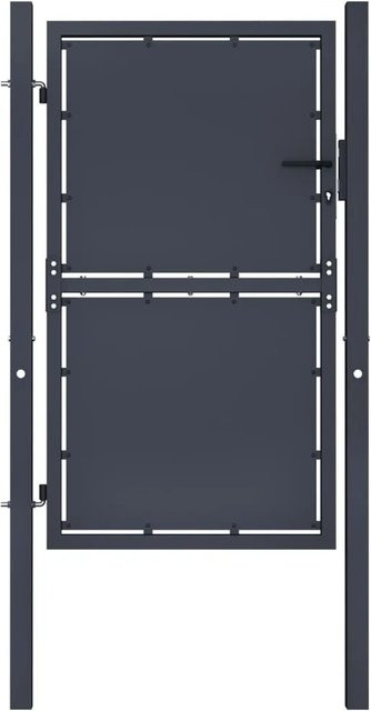 vidaXL Gartentor aus Stahl in Anthrazit B: 100 cm, H: 125 cm - Bild 1
