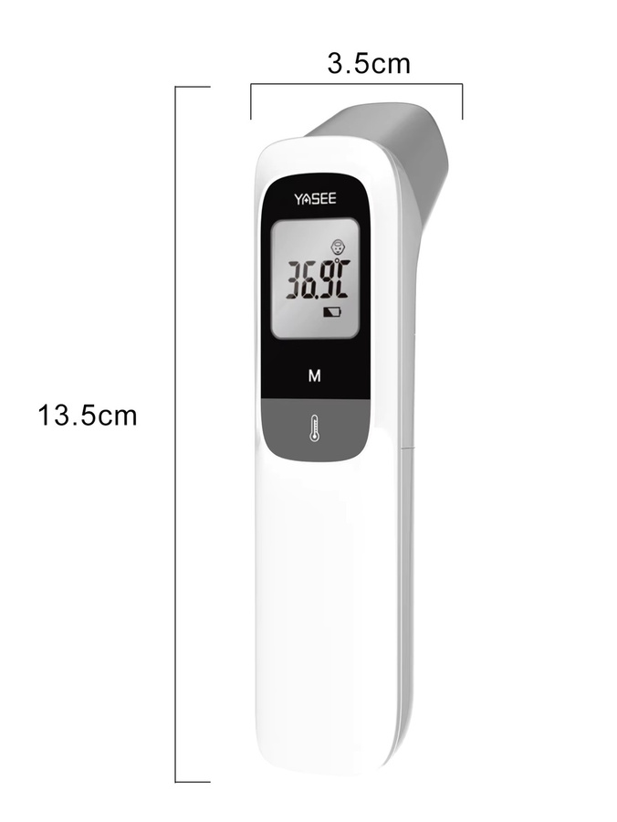 AIQUE Infrarot Stirnthermometer berührungslos in Weiß zur Temperaturmessung für Kinder und Erwachsene sowie zur Lebensmittel- und Milchmessung in ℃ und ℉ - Bild 3