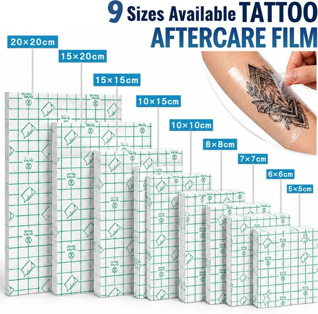YUELONG Tattoo-Nachsorge-Bandage, PU-Film, wasserdicht, 30 Stück - Bild 1