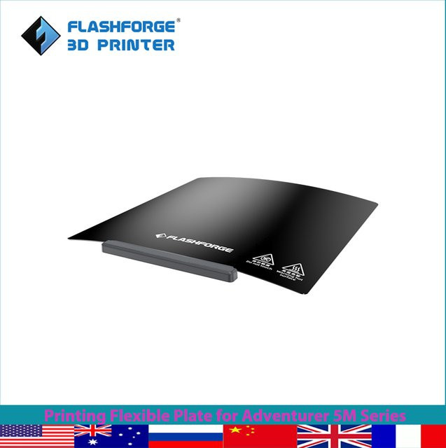 Flashforge PEI/PC Flexible Druckplatte für die Adventurer 5M-Serie in Schwarz - Bild 1