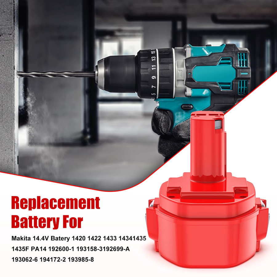 Makita Ersatzakku 14,4 V 5000 mAh Ni-MH in Rot für PA14 - Bild 4