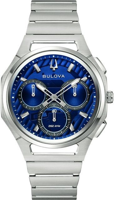 Bulova Chronograph Herrenuhr, Quarz, Edelstahl, Blau, 41 mm - Bild 1