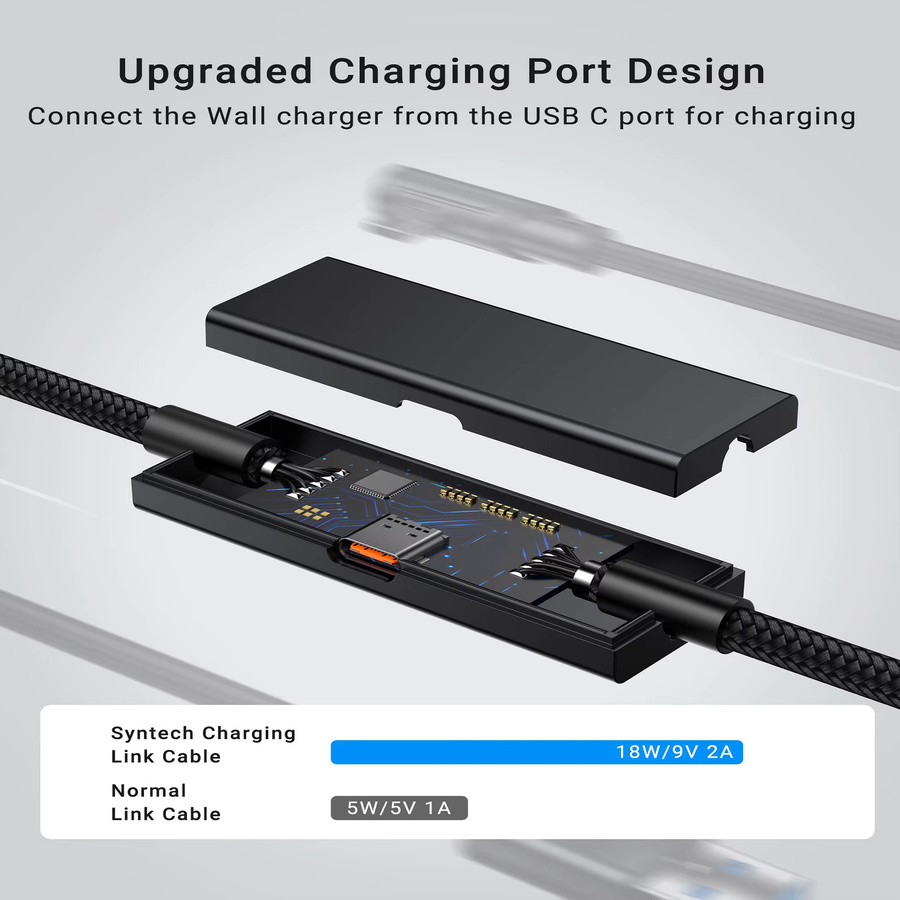 Meta USB-C Verbindungskabel mit Ladeanschluss für Meta Quest 3, Quest 3s und Quest 2, 2,5 Gbs Datenkabel für PC Steam VR, Schwarz - Bild 4