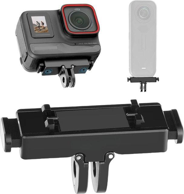 Insta360 Aluminium Quick Release Basis Adapter Halterung für Insta360 X5, Ace Pro und Ace Pro2 in Schwarz - Bild 1