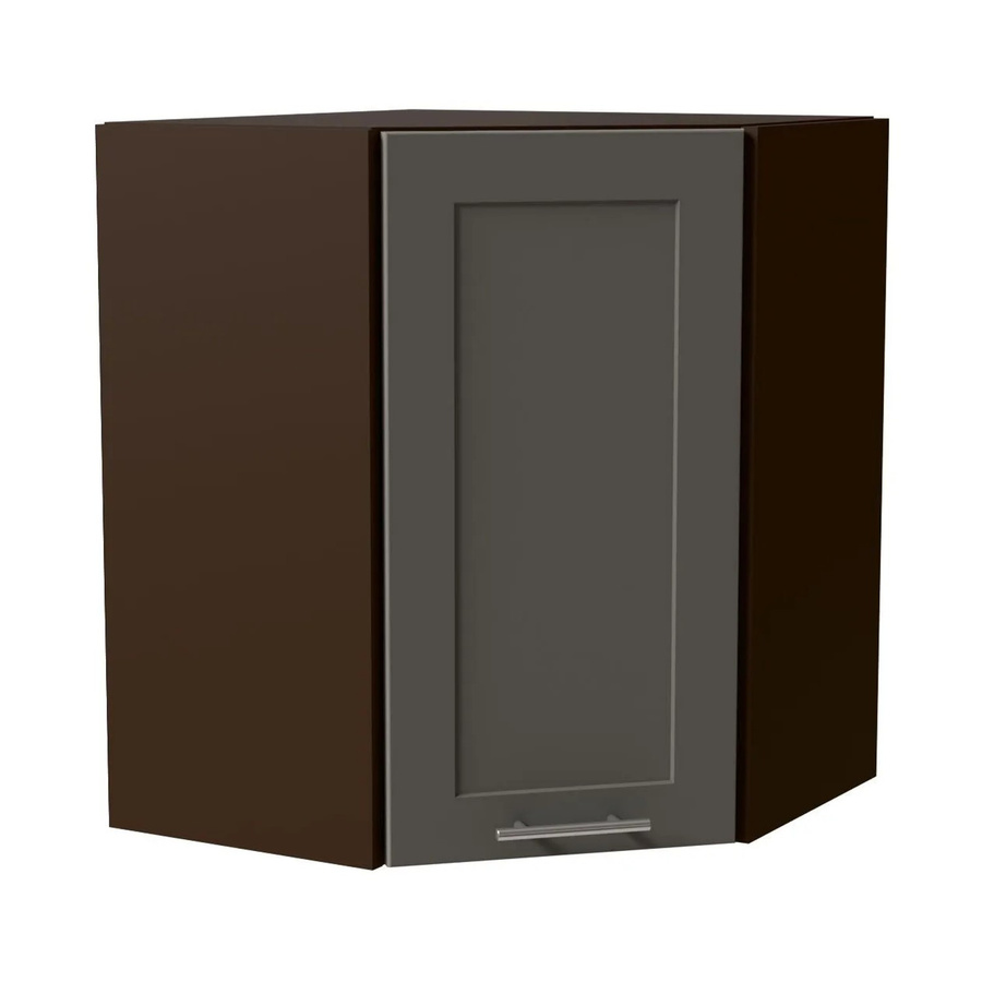 Feldmann-Wohnen Eckhängeschrank Oslo W10/60 in Lava / Dust Grey Matt mit Soft-Close-Türen und Regalböden, B/T/H: 60 x 60 x 72 cm - Bild 2